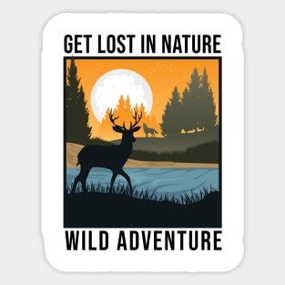 Get Lost In Nature Wild Adventure Sticker